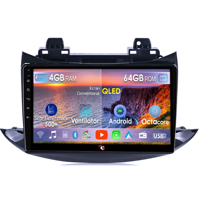 Navigatie dedicata Chevrolet Trax 2013-2020, 4GB RAM 64GB ROM, Octacore, Android 13, Display QLED 9", DSP, Carplay, Android Auto, Internet, Youtube, Waze, WIFI, Bluetooth [1]