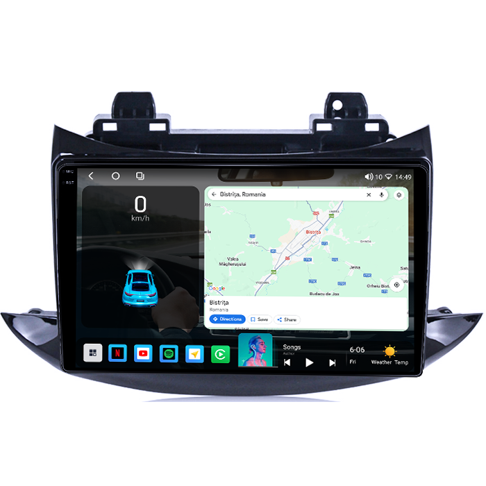 Navigatie dedicata Chevrolet Trax 2013-2020, 4GB RAM 64GB ROM, Octacore, Android 14, Display QLED 1K 9", Carplay&Android Auto, SIM 4G, Ventilator Activ [2]