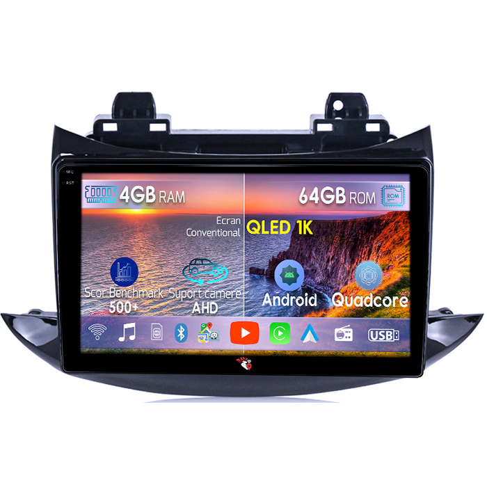 Navigatie dedicata Chevrolet Trax 2013-2020, 4GB RAM 64GB ROM, Octacore, Android 14, Display QLED 1K 9", Carplay&Android Auto, SIM 4G, Ventilator Activ [1]
