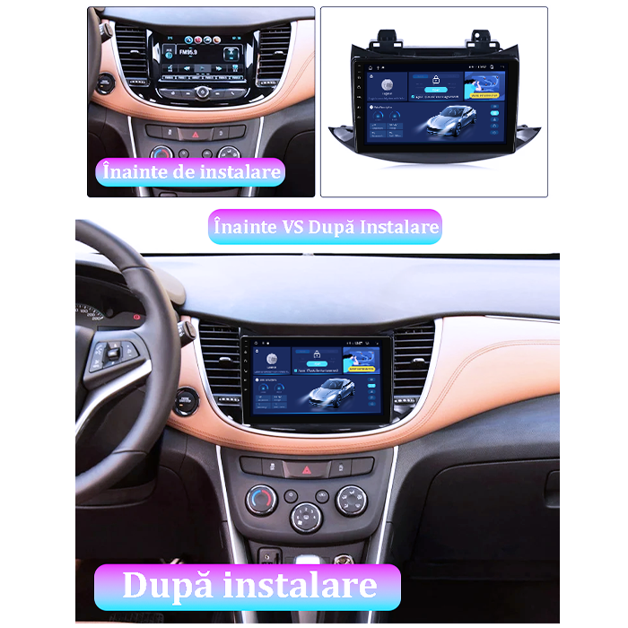 Navigatie dedicata Chevrolet Trax 2013-2020, 4GB RAM 64GB ROM, Quadcore, Android 14, Display QLED 1K 9", DSP, Carplay&Android Auto, Suport camere AHD [5]
