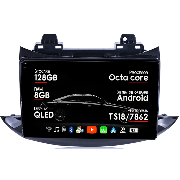 Navigatie dedicata Chevrolet Trax 2013-2020, 8GB RAM 128GB ROM, Octacore, Platforma TS18, Android 14, Display QLED 9", Suporta camera 360", DSP, Carplay&Android Auto, SIM 4G, Ventilator Activ [1]