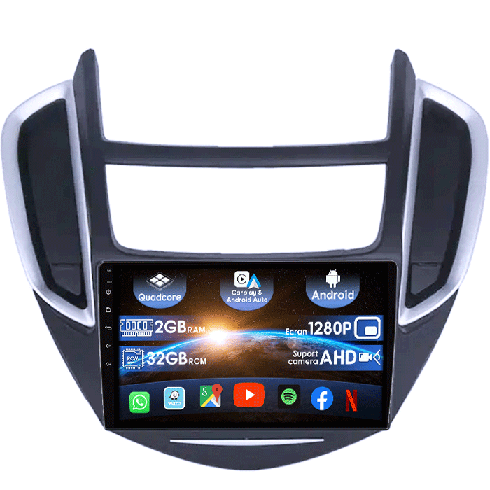 (Resigilata) Navigatie dedicata Chevrolet Trax Tracker 2014-2016, Android 13, Wireless Carplay si Android auto 2 GB RAM 32 ROM, Display IPS, 9 inch, Microfon Extern [1]