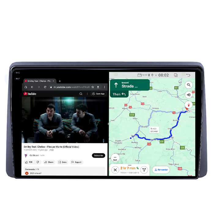 Navigatie dedicata Renault Duster Arkana 2019, Duster 2017-2022, 4GB RAM 64GB ROM, Procesor Qualcomm Octacore, Android 15, Rezolutie 2K, Display QLED 9", DSP, Carplay&Android Auto, SIM [4]