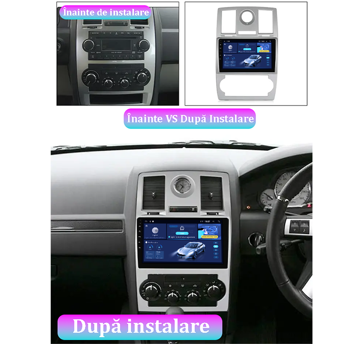 Navigatie dedicata Chrysler 300C 2004-2011, 8GB RAM 128GB ROM, Octacore, Platforma TS18, Android 13, Display QLED 9”, Suporta camera 360º, DSP, Carplay&Android Auto, SIM 4G, Ventilator Activ [3]