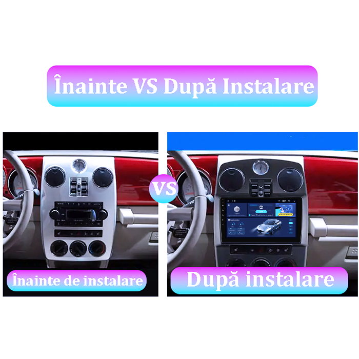 Navigatie dedicata PT Cruiser 2005-2010, 8GB RAM 128GB ROM, Octacore, Platforma TS18, Android 13, Display QLED 9”, Suporta camera 360º, DSP, Carplay&Android Auto, SIM 4G, Ventilator Activ [5]