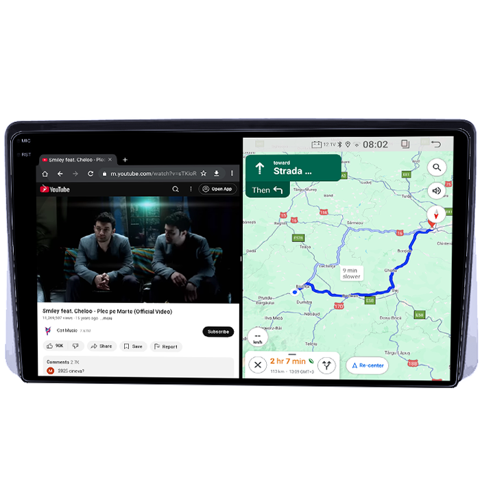Navigatie dedicata Chrysler Grand Voyager 2013-2016, 4GB RAM 64GB ROM, Quadcore, Android 14, Display QLED 1K 9", DSP, Carplay&Android Auto, Suport camere AHD [4]