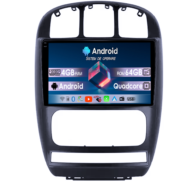 Navigatie dedicata Chrysler Pacifica 2006-2012/Dodge Caravan, 4GB RAM 64GB ROM, Quadcore, Android 14, Display QLED 1K 9", DSP, Carplay&Android Auto, Suport camere AHD [1]