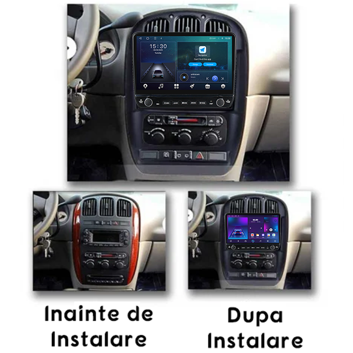 Navigatie dedicata Chrysler Pacifica 2006-2012/Dodge Caravan, Tesla cu butoane rotative model 2024, 4GB RAM 64GB ROM, Procesor Quadcore, Android 14, Display QLED 10", DSP, Carplay&Android Auto [7]