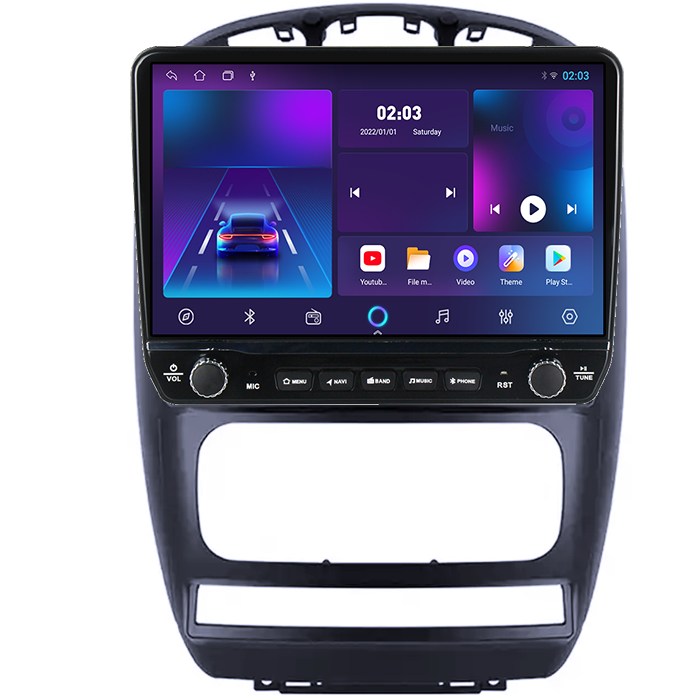 Navigatie dedicata Chrysler Pacifica 2006-2012/Dodge Caravan, Tesla cu butoane rotative model 2024, 4GB RAM 64GB ROM, Procesor Quadcore, Android 14, Display QLED 10", DSP, Carplay&Android Auto [5]