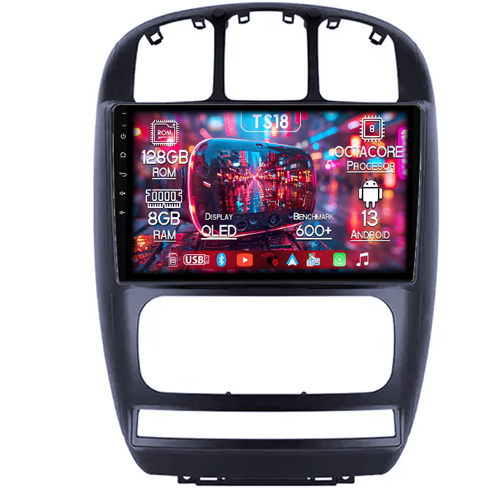 Navigatie dedicata Chrysler Pacifica 2006-2012/Dodge Caravan, 8GB RAM 128GB ROM, Octacore, Platforma TS18, Android 13, Display QLED 9”, Suporta camera 360º, DSP, Carplay&Android Auto, SIM 4G, Ventilat [1]