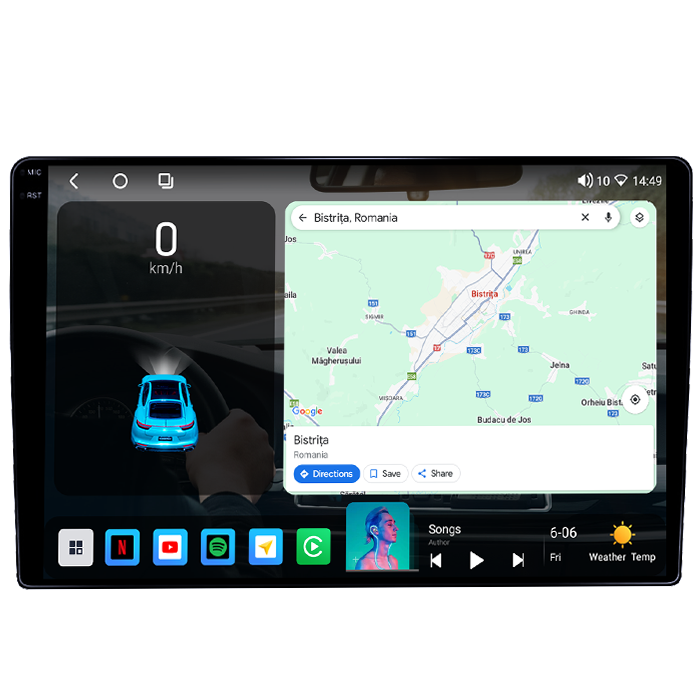 Navigatie dedicata Citroen Berlingo 2008-2009, 4GB RAM 64GB ROM, Octacore, Android 14, Display QLED 1K 9", Carplay&Android Auto, SIM 4G, Ventilator Activ [2]