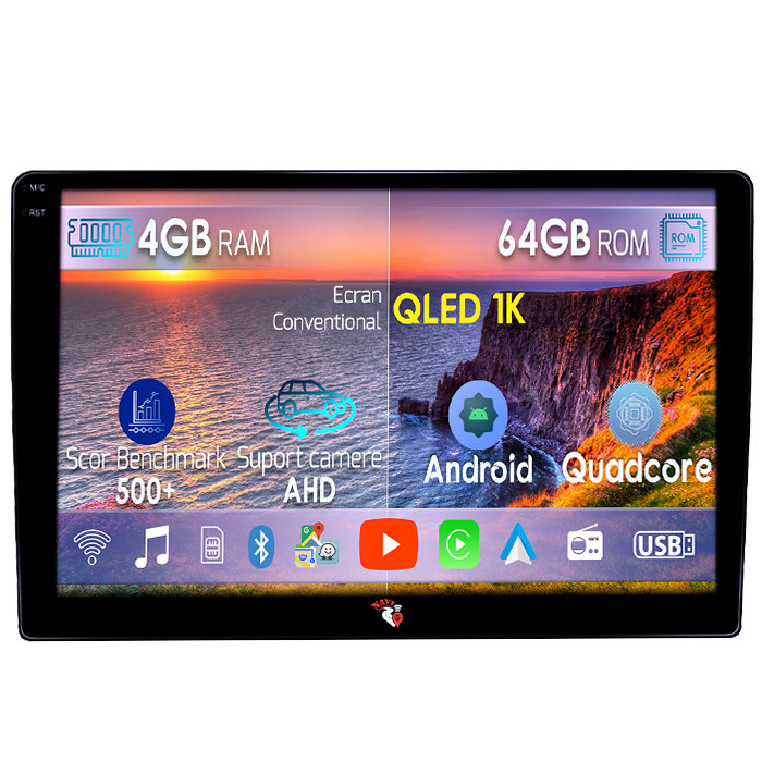 Navigatie dedicata Citroen Berlingo 2008-2009, 4GB RAM 64GB ROM, Octacore, Android 14, Display QLED 1K 9", Carplay&Android Auto, SIM 4G, Ventilator Activ [1]