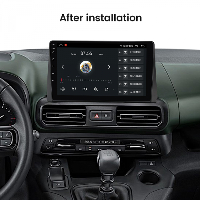 Navigatie dedicata Citroen Berlingo 2018-2020, 4 GB RAM 32 ROM, Android 13, Display QLED, 9",DSP, Carplay, Android Auto, Internet, Youtube , Waze , Wi Fi , Usb , Bluetooth , Mirrorlin [6]