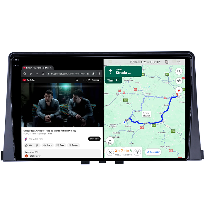 Navigatie dedicata Citroen Berlingo 2018-2020, 4GB RAM 64GB ROM, Quadcore, Android 14, Display QLED 1K 9", DSP, Carplay&Android Auto, Suport camere AHD [4]