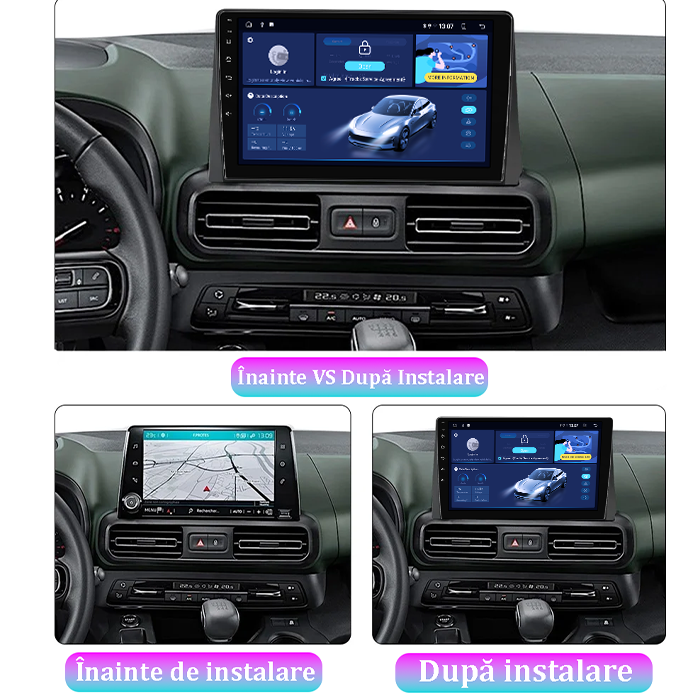 Navigatie dedicata Citroen Berlingo 2018-2020, 4GB RAM 64GB ROM, Quadcore, Android 14, Display QLED 1K 9", DSP, Carplay&Android Auto, Suport camere AHD [5]