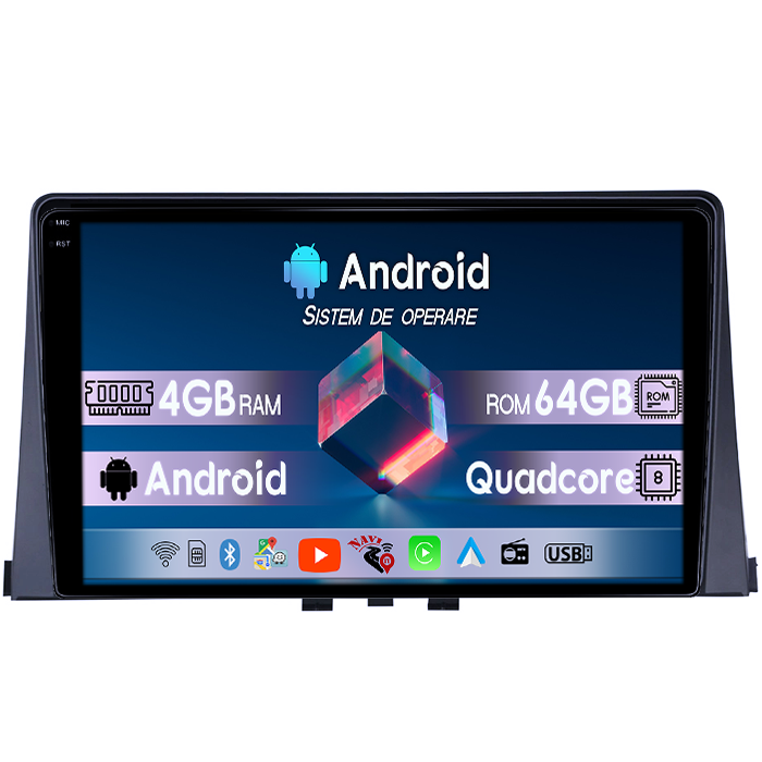 Navigatie dedicata Citroen Berlingo 2018-2020, 4GB RAM 64GB ROM, Quadcore, Android 14, Display QLED 1K 9", DSP, Carplay&Android Auto, Suport camere AHD [1]