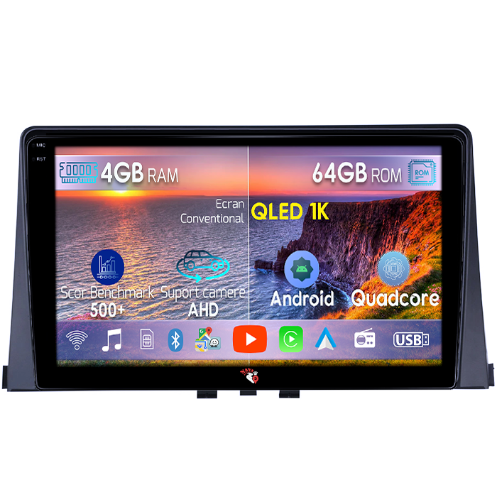 Navigatie dedicata Citroen Berlingo 2018-2020, 4GB RAM 64GB ROM, Octacore, Android 14, Display QLED 1K 9", Carplay&Android Auto, SIM 4G, Ventilator Activ [1]