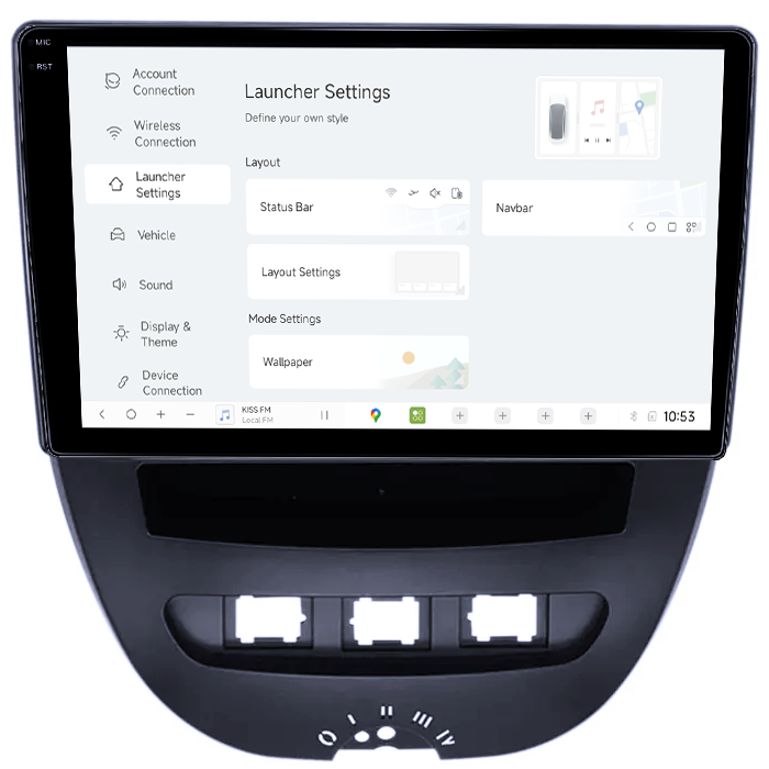 Navigatie dedicata Peugeot 107 2009-2015 DUDU3, 4GB RAM 64GB ROM, Octacore, Platforma 8581, Android, Display QLED 10", DSP, Carplay&AndroidAuto [5]