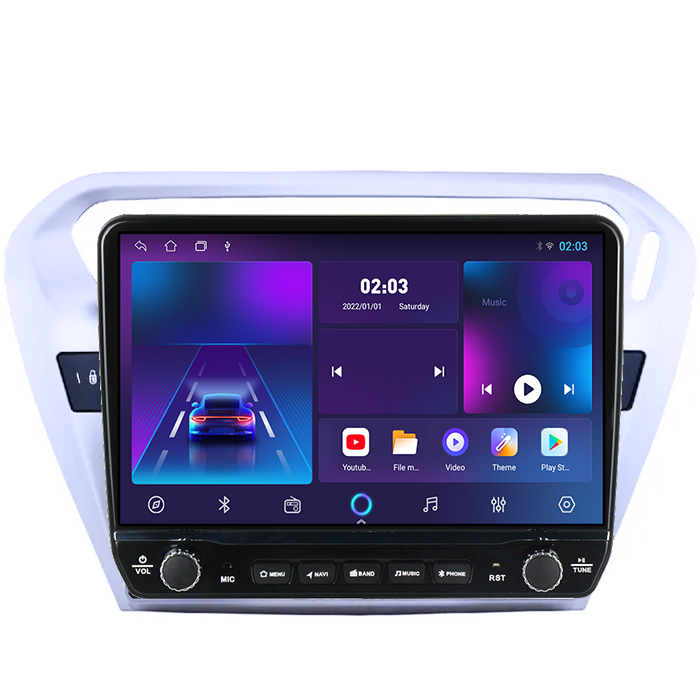Navigatie dedicata Citroen C-Elysee 2012+ Tesla cu butoane rotative model 2024, 4GB RAM 64GB ROM, Procesor Quadcore, Android 14, Display QLED 10", DSP, Carplay&Android Auto [5]