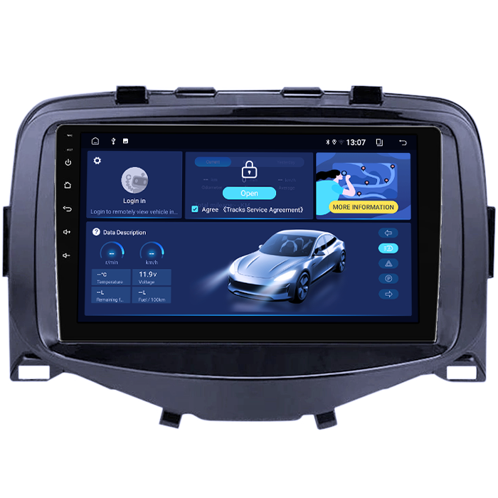 Navigatie dedicata Citroen C1 2016, 8GB RAM 128GB ROM, Octacore, Platforma TS18, Android 13, Display QLED 9”, Suporta camera 360º, DSP, Carplay&Android Auto, SIM 4G, Ventilator Activ [2]