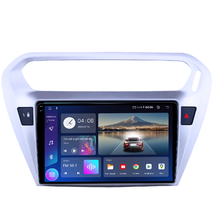 Navigatie dedicata Peugeot 301 2013-2016 C-Elysee 2012, 12GB RAM 256GB ROM, Android, Rezolutie 2K, Display QLED, 9", DSP, Carplay, Android Auto, Internet, Youtube, Waze, Wi Fi, USB [2]
