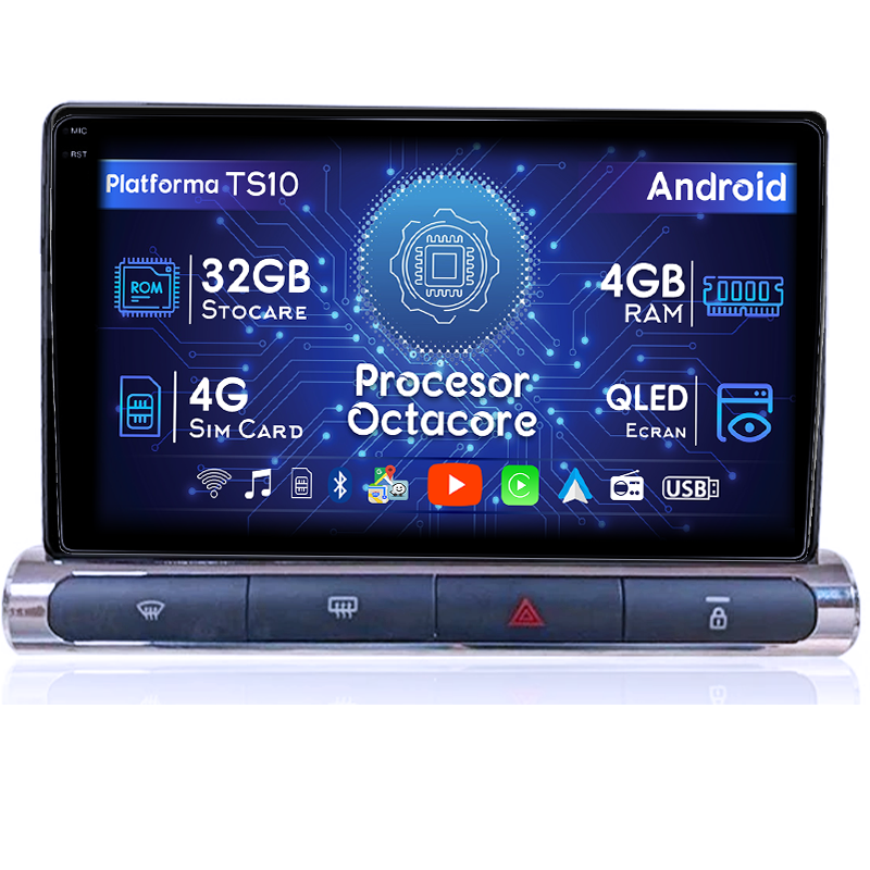 Navigatie dedicata Citroen C3 2018-2023, 4GB RAM 32GB ROM, Octacore, Android 14, Display QLED 9", DSP, Carplay&Android Auto, SIM 4G, Bluetooth, Ventilator Activ [1]