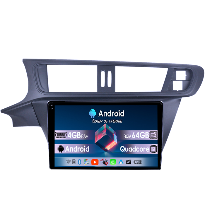 Navigatie dedicata Citroen C3-XR 2010-2015, 4GB RAM 64GB ROM, Quadcore, Android 14, Display QLED 1K 10", DSP, Carplay&Android Auto, Suport camere AHD [1]
