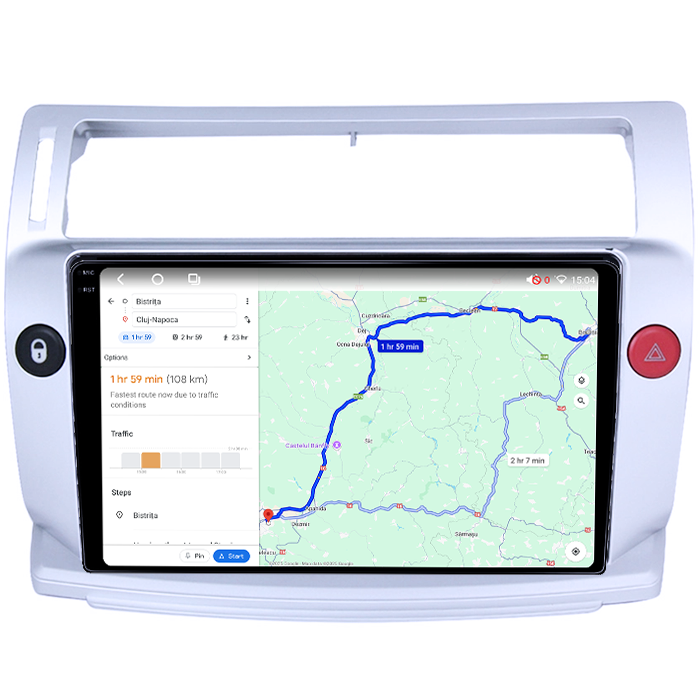 Navigatie dedicata Citroen C4 2004-2014, 4GB RAM 64GB ROM, Octacore, Android 14, Display QLED 1K 9", Carplay&Android Auto, SIM 4G, Ventilator Activ [3]