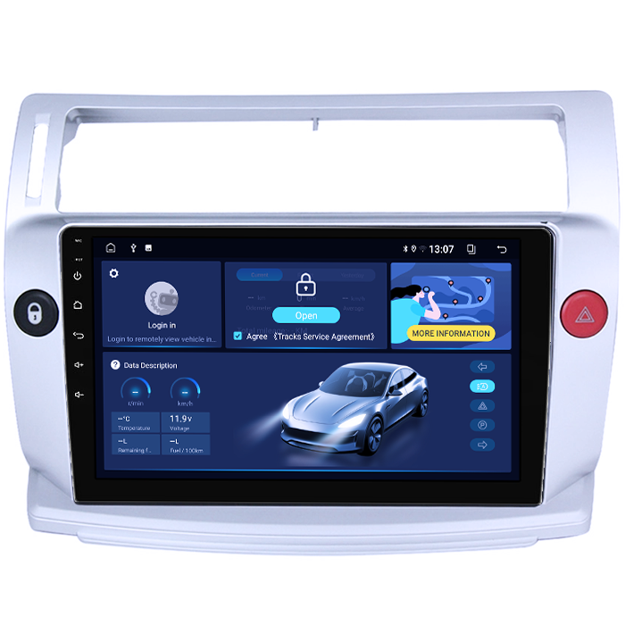 Navigatie dedicata Citroen C4 2004-2014, 8GB RAM 128GB ROM, Octacore, Platforma TS18, Android 13, Display QLED 9”, Suporta camera 360º, DSP, Carplay&Android Auto, SIM 4G, Ventilator Activ [2]