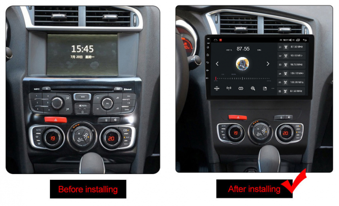 Navigatie dedicata Citroen C4L 2013-2016, 4GB RAM 64GB ROM, Octacore, Android 13, Display QLED 10", DSP, Carplay, Android Auto, Internet, Youtube, Waze, WIFI, Bluetooth [5]