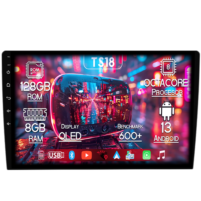Navigatie dedicata Citroen C5 2009, 8GB RAM 128GB ROM, Octacore, Platforma TS18, Android 13, Display QLED 10”, Suporta camera 360º, DSP, Carplay&Android Auto, SIM 4G, Ventilator Activ [1]