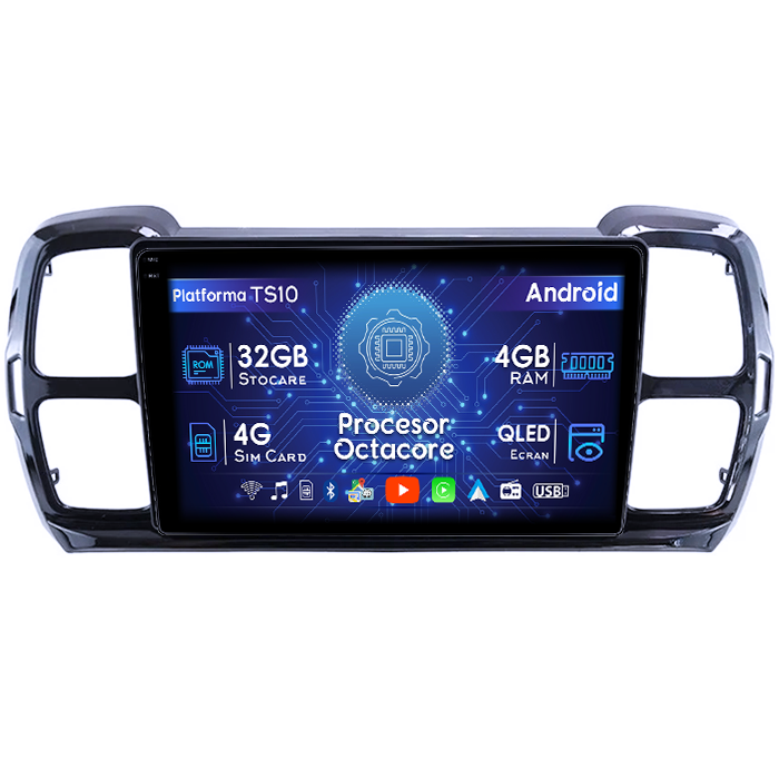 Navigatie dedicata Citroen C5 Aircross 2018+, 4GB RAM 32GB ROM, Octacore, Android 14, Display QLED 1K 9", DSP, Carplay&Android Auto, SIM 4G, Bluetooth, Ventilator Activ [1]