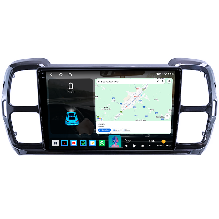 Navigatie dedicata Citroen C5 Aircross 2018+, 4GB RAM 64GB ROM, Octacore, Android 14, Display QLED 1K 9", Carplay&Android Auto, SIM 4G, Ventilator Activ [2]