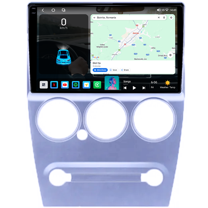Navigatie dedicata Citroen Elysee 2008-2014, 4GB RAM 64GB ROM, Octacore, Android 14, Display QLED 1K 9", Carplay&Android Auto, SIM 4G, Ventilator Activ [2]