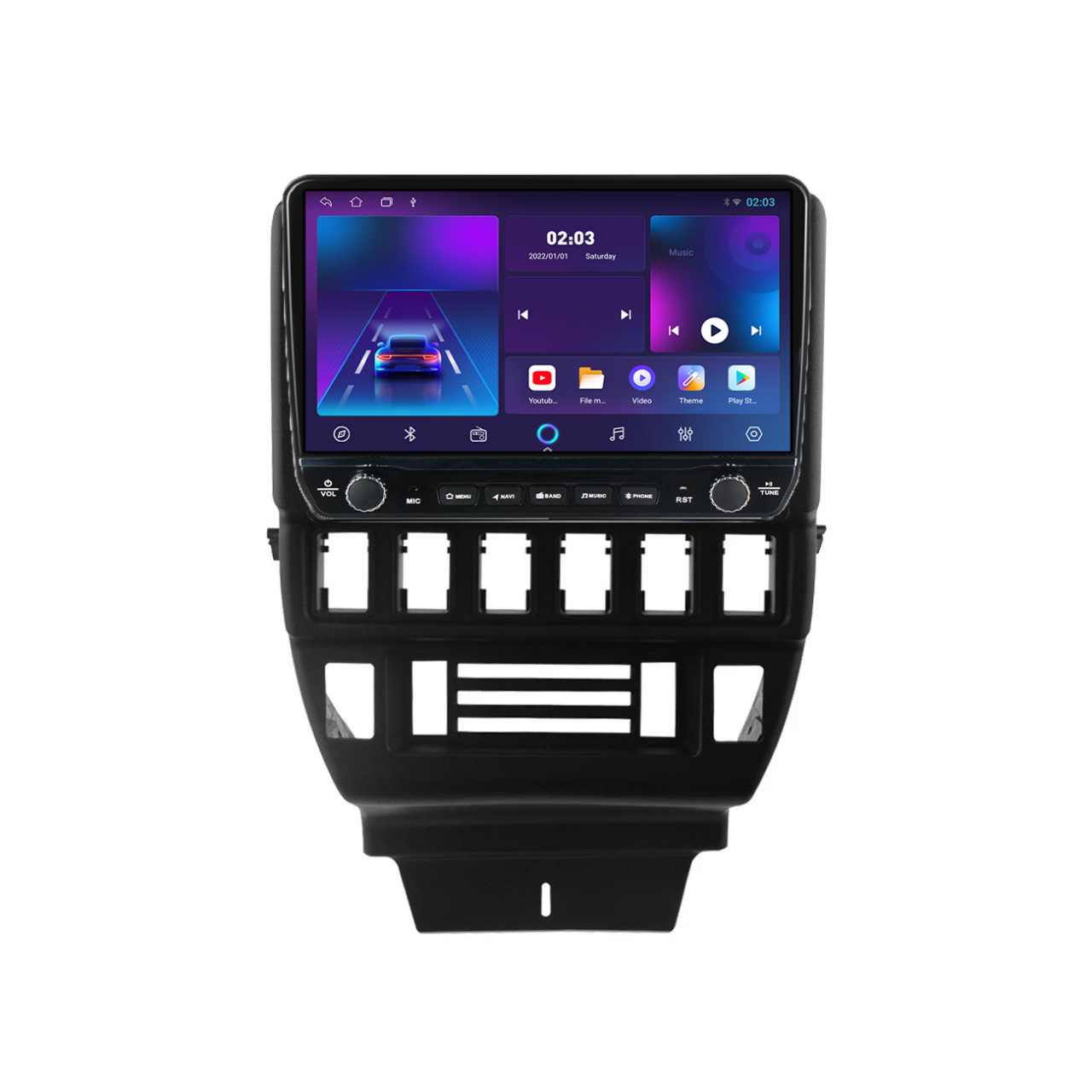 Navigatie dedicata Lada 2329 Tesla Cu Butoane Rotative Model 2024, 4GB RAM 64GB ROM, Procesor Quadcore, Android, Display QLED 10", DSP, Carplay&AndroidAuto [2]
