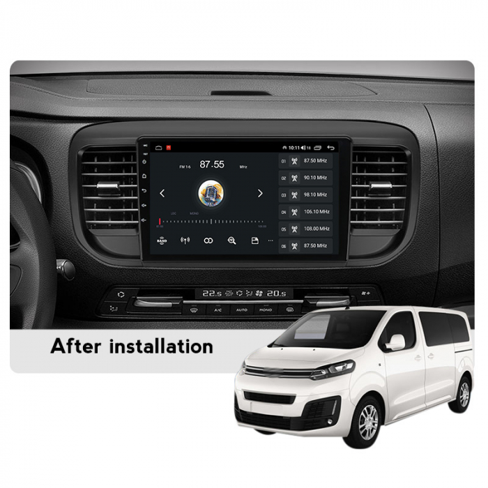 (Resigilata) Navigatie dedicata Citroen Jumpy 2016-2021, 2 GB RAM 32 ROM, Android 13, Ecran FullHD, Display 9",Carplay, Android Auto, Internet, Youtube , Waze , Wi Fi , Usb , Bluetooth , Mirrorlin [4]