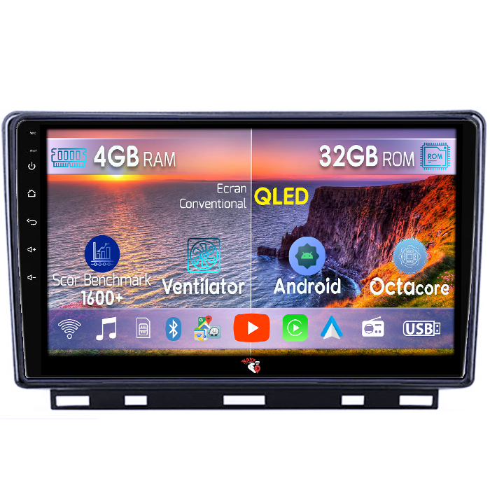 Navigatie dedicata Clio 5, 4GB RAM 32GB ROM, Octacore, Android 14, Display QLED 9", DSP, Carplay&Android Auto, SIM 4G, Bluetooth, Ventilator Activ [1]