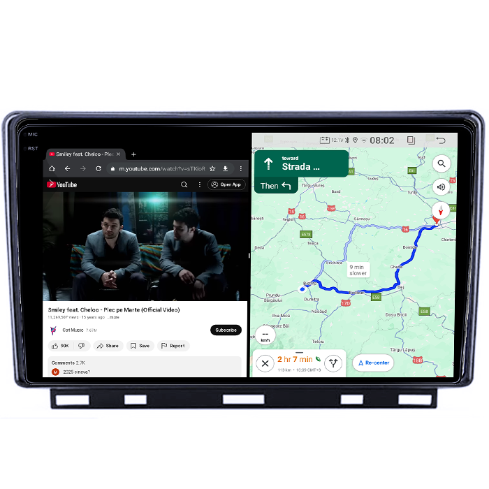 Navigatie dedicata Clio 5, 4GB RAM 64GB ROM, Quad Core, Display 9" QLED 1K, Carplay&Android Auto, Android 14, , Suport Camere AHD [5]