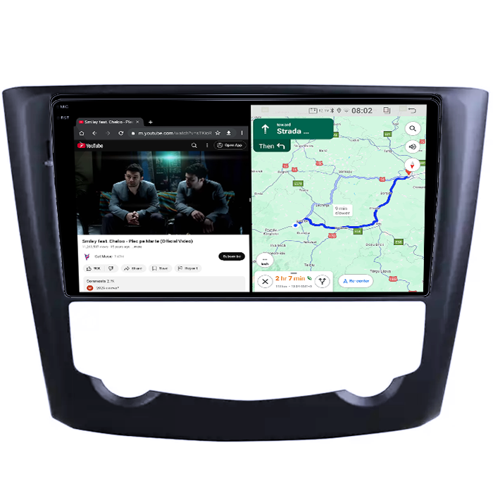 Navigatie dedicata Renault Corega 2016, 8GB RAM 128GB ROM, Octacore, Platforma TS18, Android 14, Display QLED 9", Suporta camera 360", DSP, Carplay&Android Auto, SIM 4G, Ventilator Activ [4]