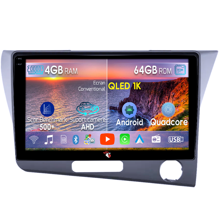 Navigatie dedicata Honda CR-Z, 4GB RAM 64GB ROM, Octacore, Android 14, Display QLED 1K 9", Carplay&Android Auto, SIM 4G, Ventilator Activ [1]