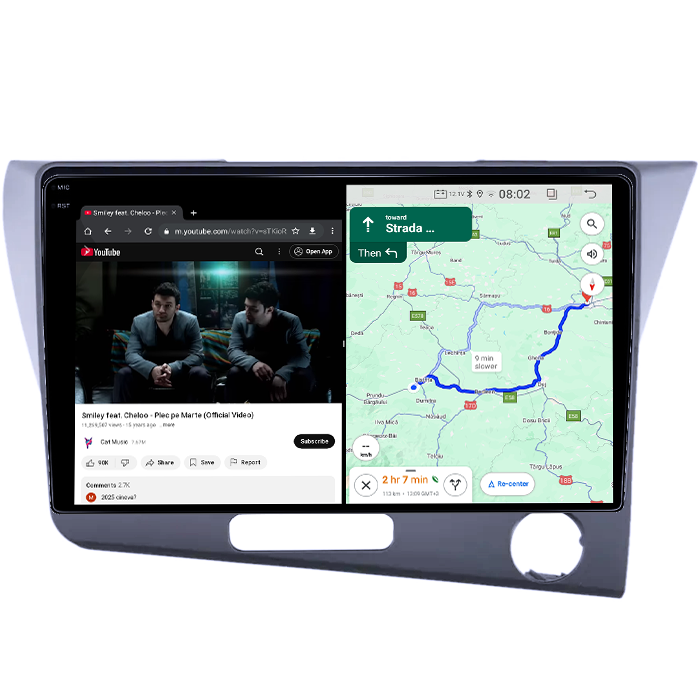 Navigatie dedicata Honda CR-Z, 4GB RAM 64GB ROM, Quadcore, Android 14, Display QLED 1K 9", DSP, Carplay&Android Auto, Suport camere AHD [5]