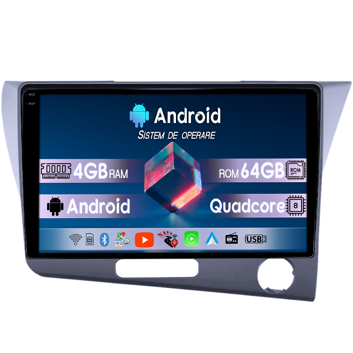 Navigatie dedicata Honda CR-Z, 4GB RAM 64GB ROM, Quadcore, Android 14, Display QLED 1K 9", DSP, Carplay&Android Auto, Suport camere AHD [1]