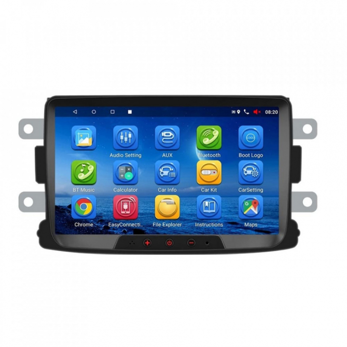 Navigatie dedicata cu Android Dacia Dokker dupa 2012, 2GB RAM 32 Radio GPS Dual Zone, Display HD 8" Touchscreen, Internet Wi-Fi, Bluetooth, MirrorLink, USB, Waze [2]