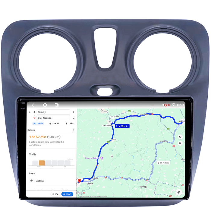 Navigatie dedicata Dacia Dokker 2012, 4GB RAM 64GB ROM, Octacore, Android 14, Display QLED 1K 9", Carplay&Android Auto, SIM 4G, Ventilator Activ [4]