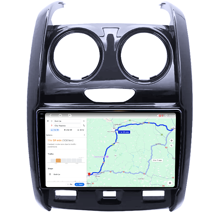 Navigatie dedicata Dacia Duster 2015, 4GB RAM 64GB ROM, Procesor Qualcomm Octacore, Android 14, Rezolutie 2K, Display QLED 9", DSP, Carplay&Android Auto, SIM 4G [4]