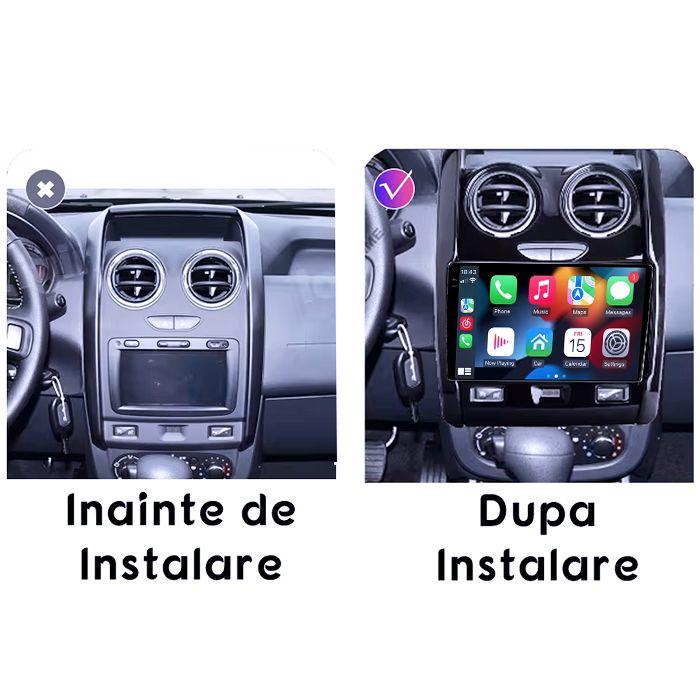 Navigatie dedicata Dacia Duster 2015, 4GB RAM 64GB ROM, Procesor Qualcomm Octacore, Android 14, Rezolutie 2K, Display QLED 9", DSP, Carplay&Android Auto, SIM 4G [5]