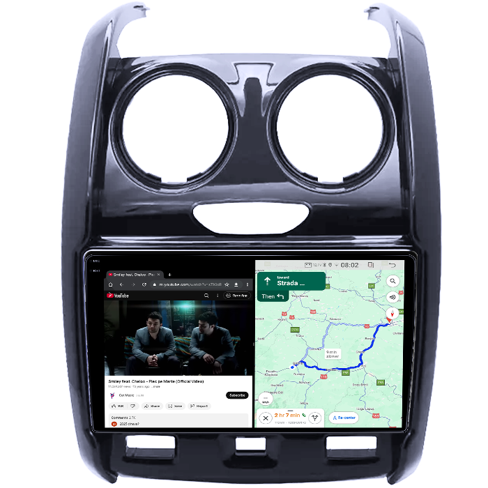 Navigatie dedicata Dacia Duster 2015, 4GB RAM 64GB ROM, Quadcore, Android 14, Display QLED 1K 9", DSP, Carplay&Android Auto, Suport camere AHD [3]