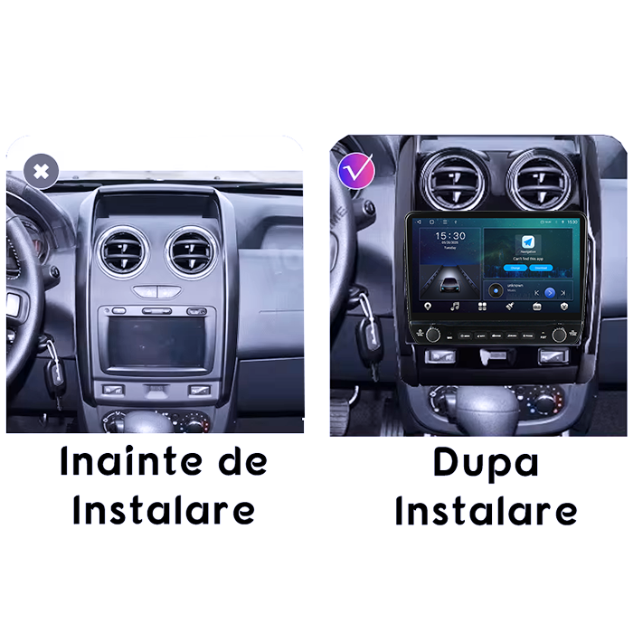 Navigatie dedicata Dacia Duster 2015 Tesla cu butoane rotative model 2024, 4GB RAM 64GB ROM, Procesor Quadcore, Android 14, Display QLED 10", DSP, Carplay&Android Auto [6]