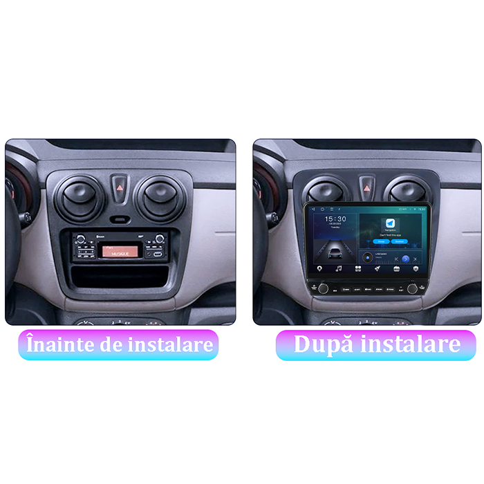 Navigatie dedicata Dokker 2012+, Lodgy (2012-) Tesla cu butoane rotative model 2024, 4GB RAM 64GB ROM, Procesor Quadcore, Android 14, Display QLED 10", DSP, Carplay&Android Auto [6]