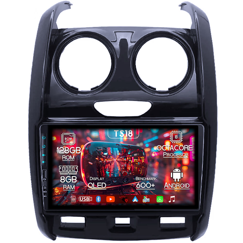Navigatie dedicata Dacia Duster 2015, USB&Butoane fizice frontale, Platforma TS18, 9 Inch, 8GB RAM 128GB ROM, Octacore, Android 14, Android Auto&Carplay [1]